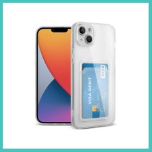 Ny Joy iPhone 14 Uyumlu Kılıf Kart Şeffaf Silikon - Şeffaf Nyjoybz