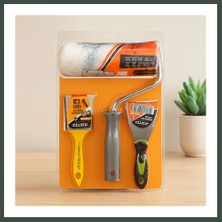 Bezos 3 Parça Boyacı Seti - Spatula, Kestirme Fırça, 20 cm Boya Rulo Nhr
