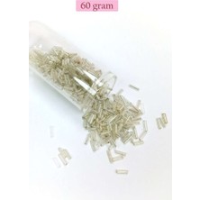 Bin1çeşit Uzun Boru Kesme Boncuk Çap 2mm Uzunluk 10 mm - 60 Gram - Gümüş - BNC271