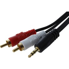 Vuralsin38 Renault Fluence Aux Kablosu - 2 Rca 1 Aux Ses Sistemi Aux Hoparlör Kablosu
