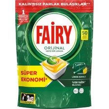 Fairy Hepsi Bir Arada Bulaşık Makinesi Deterjanı Kapsülü/tableti 50 Yıkama Limon Kokulu