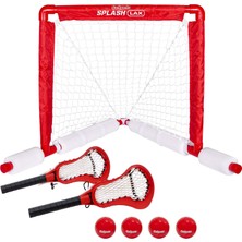 Gosports Lakros Yüzen Havuz Oyun Seti - Havuz Lakros Kalesi, 2 Su Lakros Çubuğu ve 4 Yumuşak Kauçuk Top Içerir Kırmızı