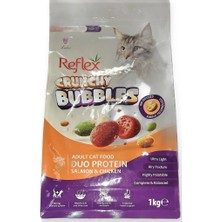 Reflex Crunchy Bubbles Duo Protein Somonlu ve Tavuklu Yetişkin Kedi Maması 1 kg