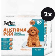 Reflex Care Alıştırma Pedi – Tüm Evcil Hayvanlar Için 60 x 90 cm 30'lu x 2 Paket (60 Adet) – Sızmaz, Kaymaz, Kokmaz