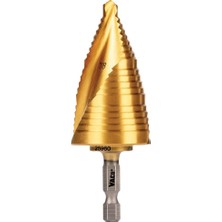 Klein Tools 25960 Kademeli Matkap Ucu, 7/8 Ila 1-3/8-Inç, Spiral Çift Yivli Kesim, Ince Metal, Plastik, Alüminyum, Ahşap, 1/4 Inç Altıgen Şaft, Vaco