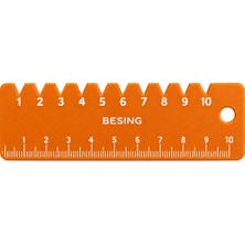Besing Çentikli Dikiş Cetveli – 10 cm Dikiş ve Kalıp Işaretleme Aparatı