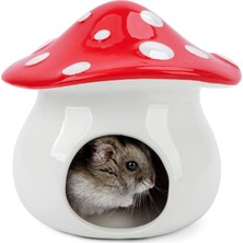 Niteangel Seramik Hamster Habitat Saklanması: - Suriye Cüce Hamster Fareleri Gerbils Kireçleme Veya Diğer Benzer Boyutlu Küçük Evcil Hayvanlar Için Saklanma Evi (Mantar Şeklinde)