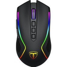 T-Dagger T-TGM209-WL, Darkangel Wireless, Programlanabilir Rgb Backlight, 8 Buton, USB Kablolu, Wifi 2.4ghz, Bluetooth, 12.80DPI, Gaming Mouse