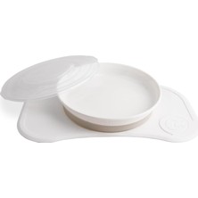 Twistshake Vakumlu Bebek Çocuk Tabak ve Mama Altlığı Seti Beyaz