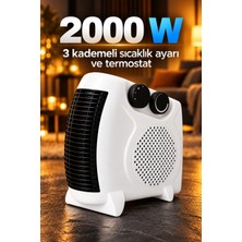 sbodurhome Elektrikli Fanlı Isıtıcı Termostatlı Yatay ve Dikey Kullanım