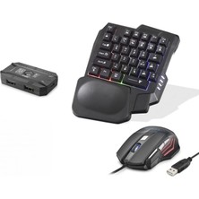 Ytm Mobil Oyun Klavye Mouse Dönüştürücü Seti Rgb Siyah K191
