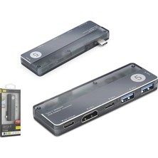 Ytm Type-C 3.1 Gen1 Hub Pd Hdmı 4K 5 Port 5 Gbps Alüminyum Gri TUH353