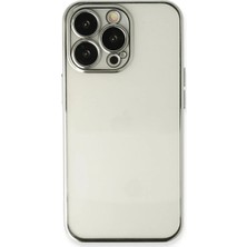 Ykm Iphone 13 Pro Max Kılıf Razer Lensli Silikon - Gümüş