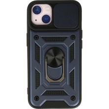Ytm Apple Iphone 13 Kılıf Pars Lens Yüzüklü Silikon - Lacivert