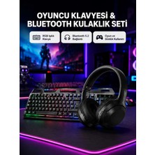 Bin1çeşit HN01 Kulaklık + PG-8018 Oyuncu Klavyesi Set