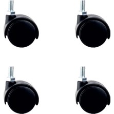 Ytm Küçük Plastik Vidalı Teker - 40 mm HKS102 - 4 Adet
