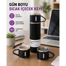 Bin1çeşit Paslanmaz Çelik 500 ml Termos Seti – 8 Saat Isı Koruma, Vakumlu, Sızdırmaz ve Taşınabilir