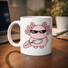 Bin1çeşit Cool Axolotl Tasarımlı Porselen Kupa Model 83 – Eğlenceli, Sevimli ve Enerji Dolu Kahve Kupası