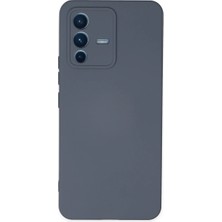 Toptan Budur Vivo V23 5g Kılıf Nano Içi Kadife Silikon - Gri