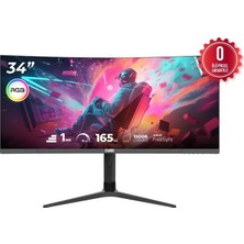 Cube 34 Cube PA-34V165C Va 1ms 165HZ HDMI Dp Type-C USB 2k Wqhd 3440X1440 Freesync Curved Yukseklık Ayarı Vesa Rgb Sıyah Gamı Bezos1