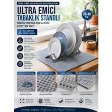 Mucit Home Ultra Emici Tabaklık Standlı Mikrofiber Bulaşık Altlığı Bezi Kurutma Matı  38*49 cm