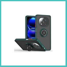 Ny Joy Redmi Note 14 Pro Plus Uyumlu Kılıf Montreal Yüzüklü Silikon Kapak - Yeşil Nyjoybz