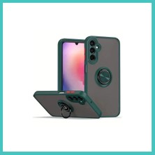 Ny Joy Samsung Galaxy A16 5g Uyumlu Kılıf Montreal Yüzüklü Silikon Kapak - Yeşil Nyjoybz