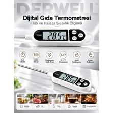Derwell TP-300 Daldırma Tipli Süt Mama Yoğurt Çorba Mayalama Dijital Mutfak Gıda Yemek Termometresi