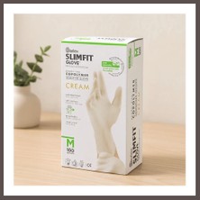 Ecotrend Slimfit Pudrasız Muayene Eldiven M Krem 100'LÜ ECO123
