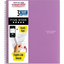 Str Store Spiral Notebook, 3 Subject, College Ruled Paper, 150 Sayfa, 11" x 8-1/2, Mor (38746)