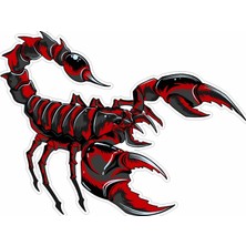 Str Store Sticker Usta Akrep Antalyaspor Scorpion Araba Oto Motosiklet Karavan Sticker 00464 Renkli 12X9 cm