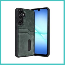 Ny Joy Samsung Galaxy A57 5g Uyumlu Sara Kartvizitli Deri Kılıf - Yeşil Nyjoybz