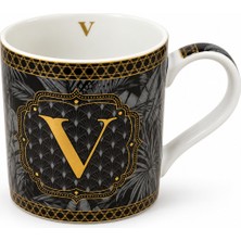 Easy Life Collection's Monogram “v” Porselen Kupa - 350 ml