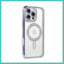 Ny Joy iPhone 16 Pro Uyumlu Kılıf Joke Simli Magneticsafe Kılıf - Mavi Nyjoybz