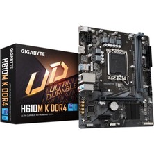 Gigabyte Gıgabyte H610M K Ddr4 3200MHZ 1xhdmı 1xm.2 USB 3.2 Matx 1700P (12. / 13. ve 14. Nesil Işlemci Uyumlu) Bzst