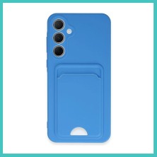 Ny Joy Samsung Galaxy A35 5g Uyumlu Kılıf Kelvin Kartvizitli Silikon - Mavi Nyjoybz