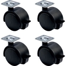 Beruflic Büyük Plastik Tablalı Frenli - 50MM HKS128 - 4 Adet