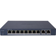 Hikvision Hıkvısıon DS-3E1310P-EI/M 8 Port 10/100 + 2 Port Gıgabıt RJ45 Uplınk 60W 300 Metre Poe Smart Yönetilebilir Swıtch Bzst