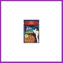 Felix Pouch Sensation Jellies Sığır Etli ve Domatesli Yetişkin Kedi Konservesi 85 gr Bty