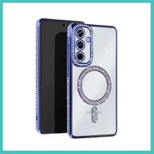 Ny Joy Samsung Galaxy S23 Fe Uyumlu Joke Simli Magneticsafe Kılıf - Mavi Nyjoybz