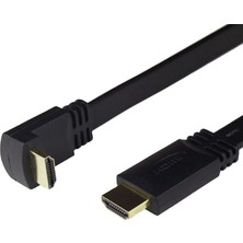 Sensei Senseı S-90UP-HDTV 4K 2.0V 3D 1.5 Metre 90 Derece Açılı L Tipi Altın Uçlu HDMI Kablo BZS10