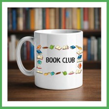 Astraltech Book Club Yazılı Kupa Model 244 Kitap Temalı Renkli Baskılı Seramik Kahve Kupası Bezoss