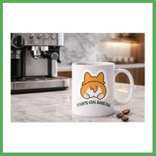 Astraltech Paws On Break Tasarımlı Kupa Bardak Model 201 Seramik Baskılı Kahve Kupası Dayanıklı ve Şık Tasarım Bezoss