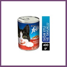 Felix Konserve Sığır Etli Yaş Kedi Maması 400GR 1 Adet Gambera1