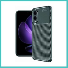 Ny Joy Samsung Galaxy S25 Uyumlu Edge Kılıf Auto Focus Karbon Kapak - Koyu Yeşil Nyjoybz