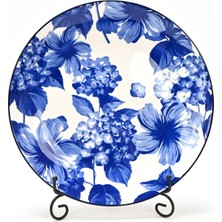 Touch Me New Bone Azure Bloom Servis Tabağı 27 cm - 8 Adet
