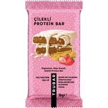 Trubar Kaplamalı Kaju Ezme Çilek Protein Bar 50 G - 7 Adet