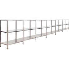 Galvaniz Raf Her bölme 100 Kg taşır 3 Katlı 6 Lı Bitişik Çelik Galvaniz Arşiv Rafı 31x60x100