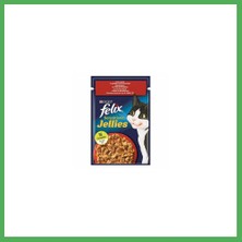 Felix Pouch Sensation Jellies Sığır Etli ve Domatesli Yetişkin Kedi Konservesi 85 gr Bezoss