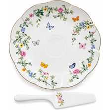 Easy Life Collection's Dancing Butterflies Porselen Sunumluk ve Dilimleyici